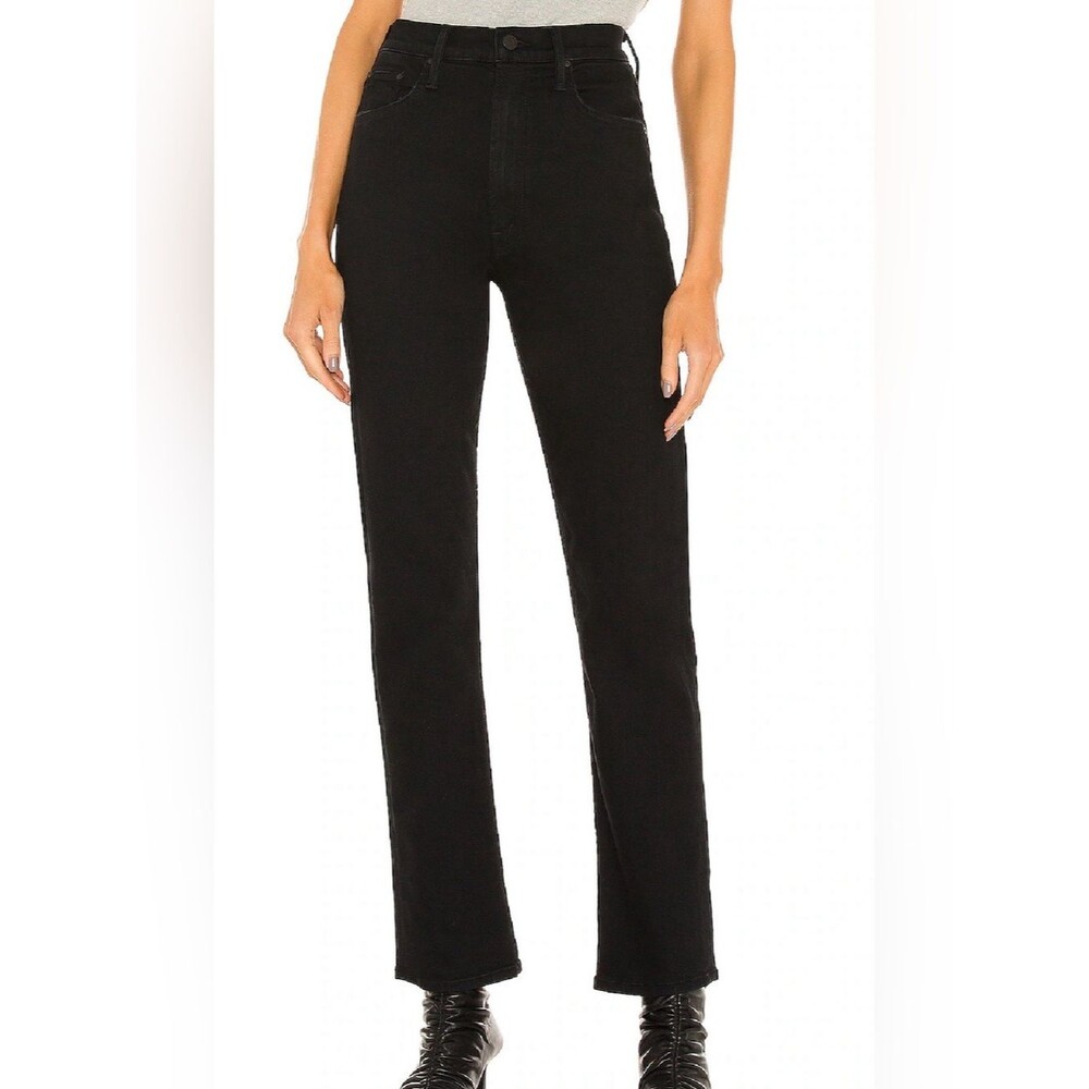 MOTHER High Waisted Rider Skimp Not Guilty Black Jeans Size 28